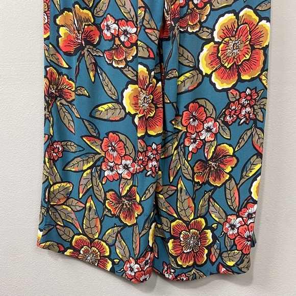 Ann Taylor‎ LOFT Floral Wide Leg Pants Size 0 Maximalist Cottagecore Resortwear - Picture 12 of 13